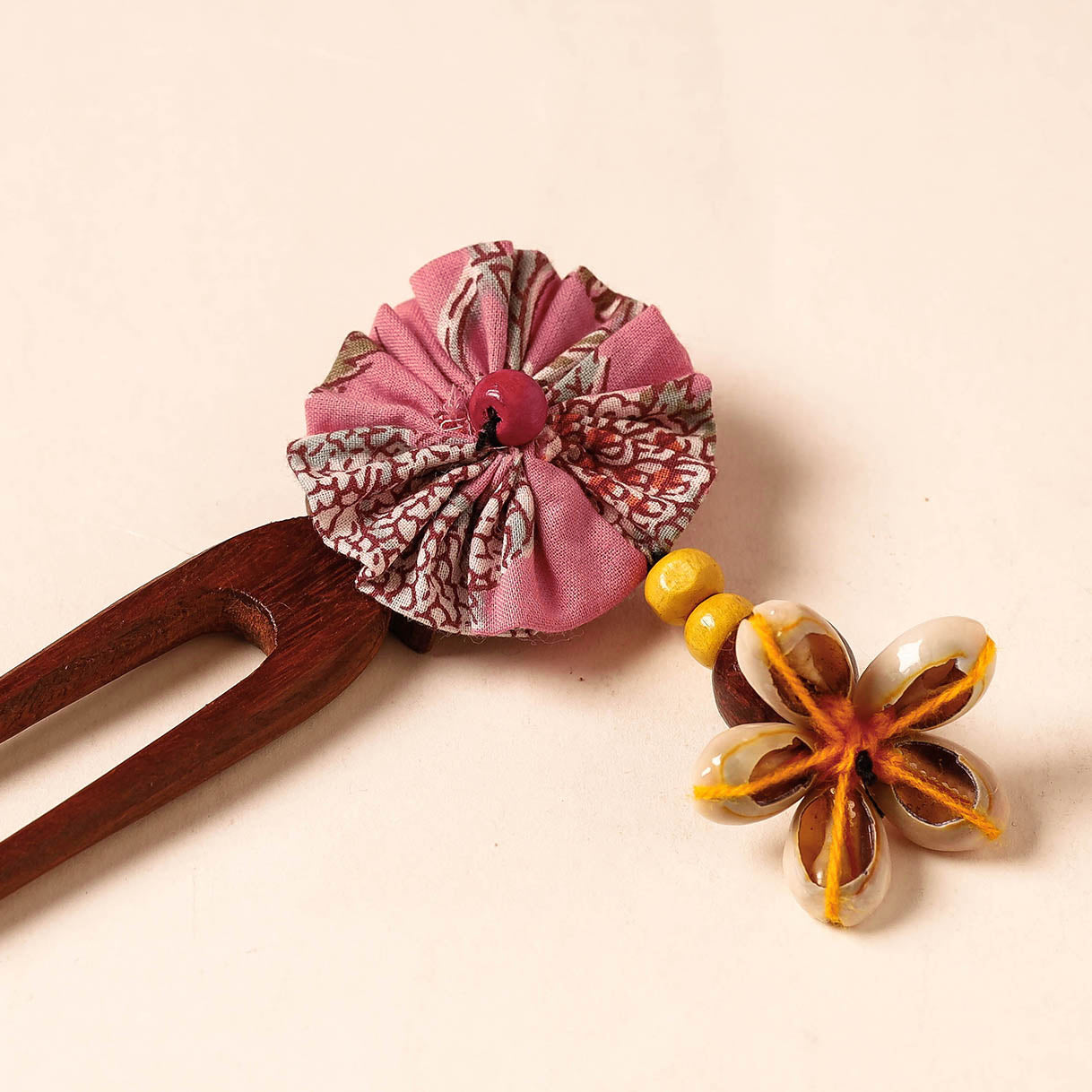 Handmade Gulmohar Flower Wooden Juda Stick