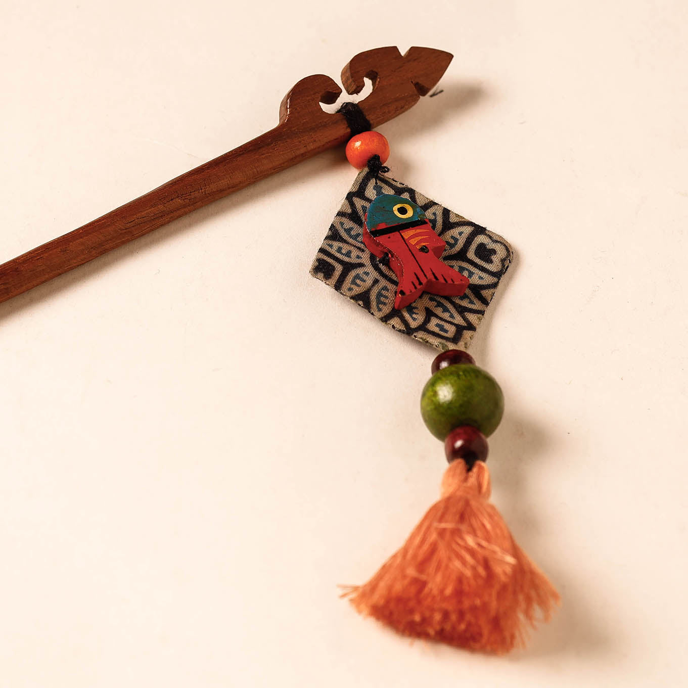 Handmade Gulmohar Flower Wooden Juda Stick