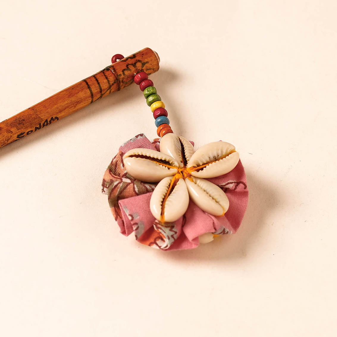 Handmade Gulmohar Flower Wooden Juda Stick