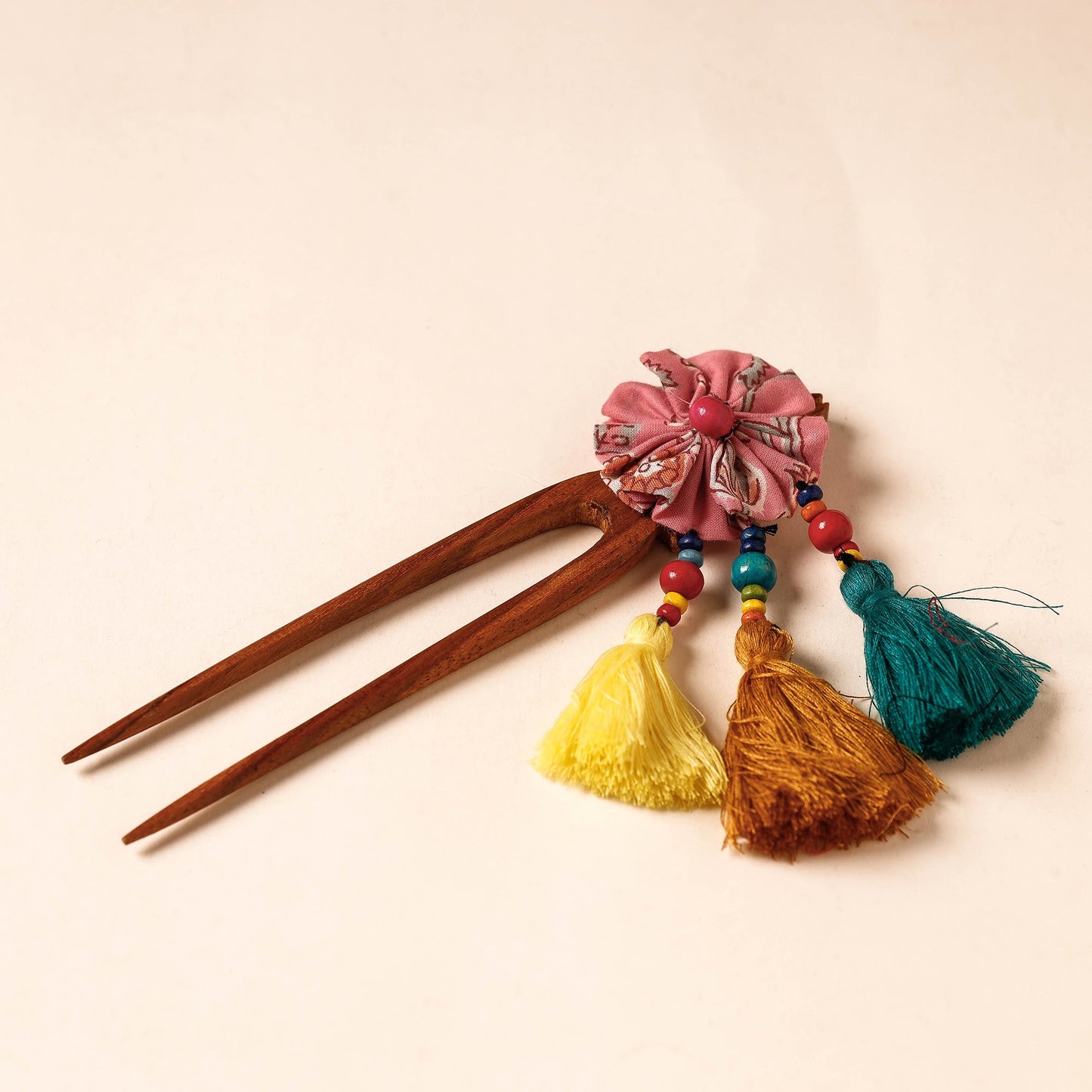 Handmade Gulmohar Flower Wooden Juda Stick