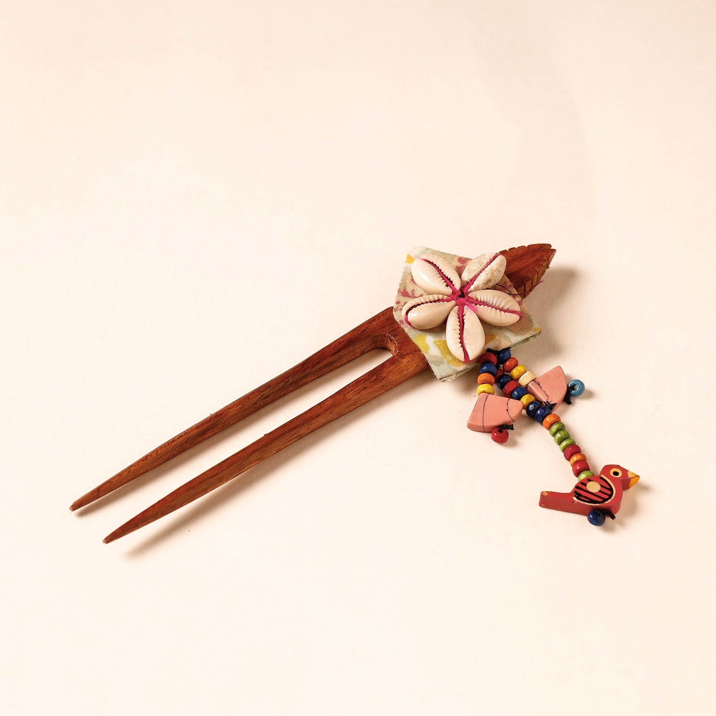 Handmade Gulmohar Flower Wooden Juda Stick