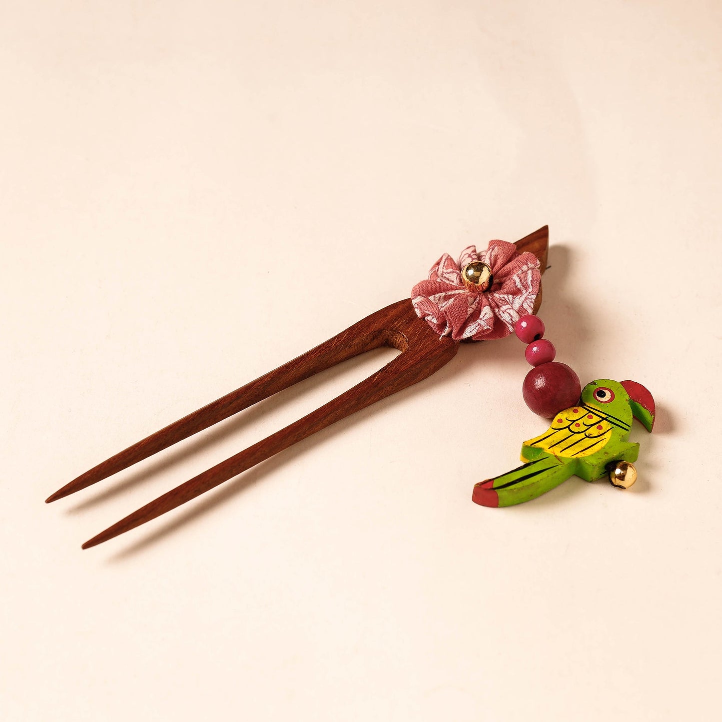 Handmade Gulmohar Flower Wooden Juda Stick