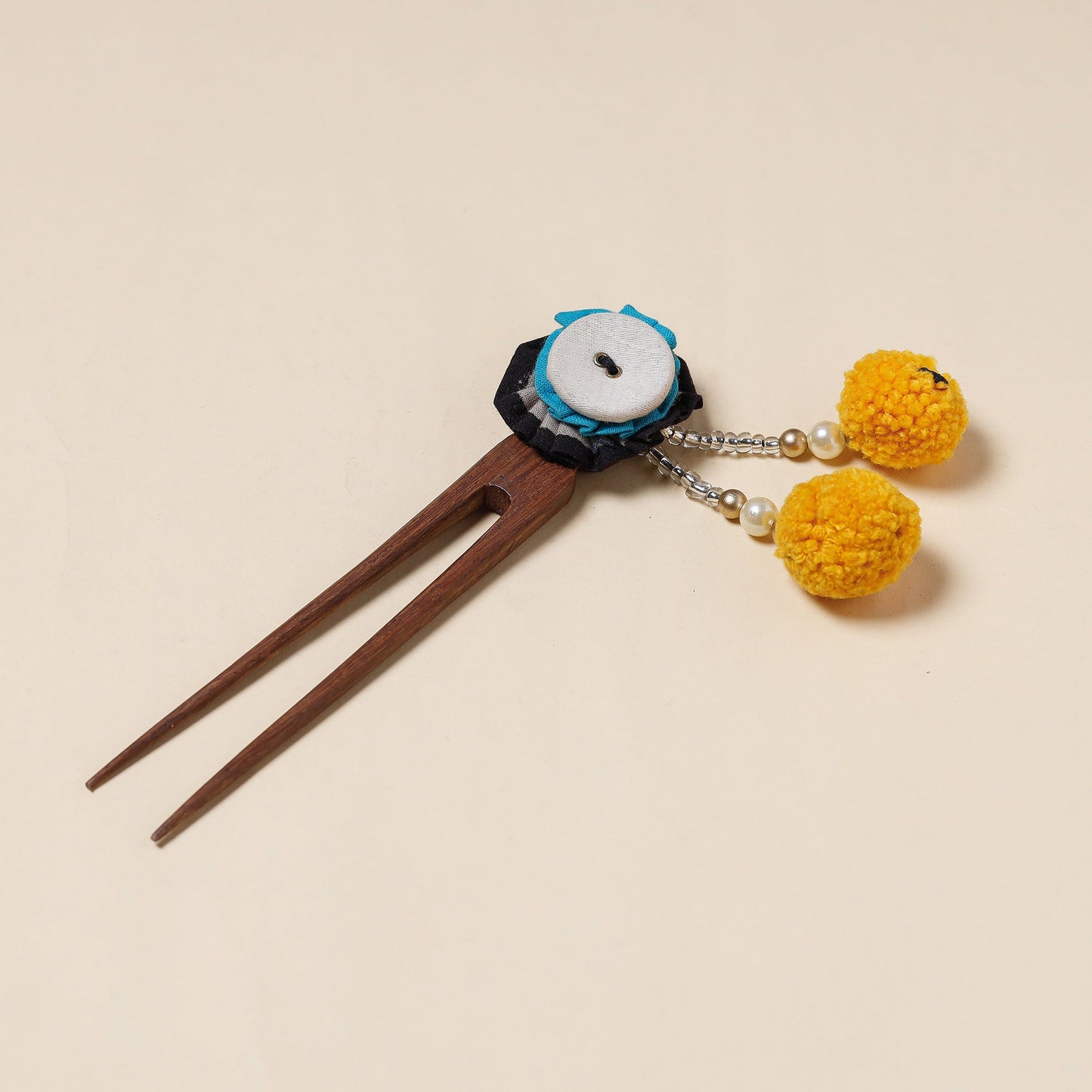 Handmade Gulmohar Flower Wooden Juda Stick