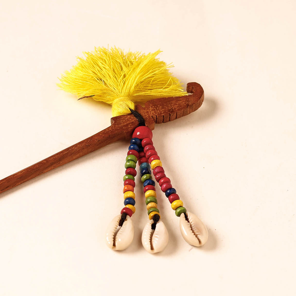 Handmade Gulmohar Flower Wooden Juda Stick