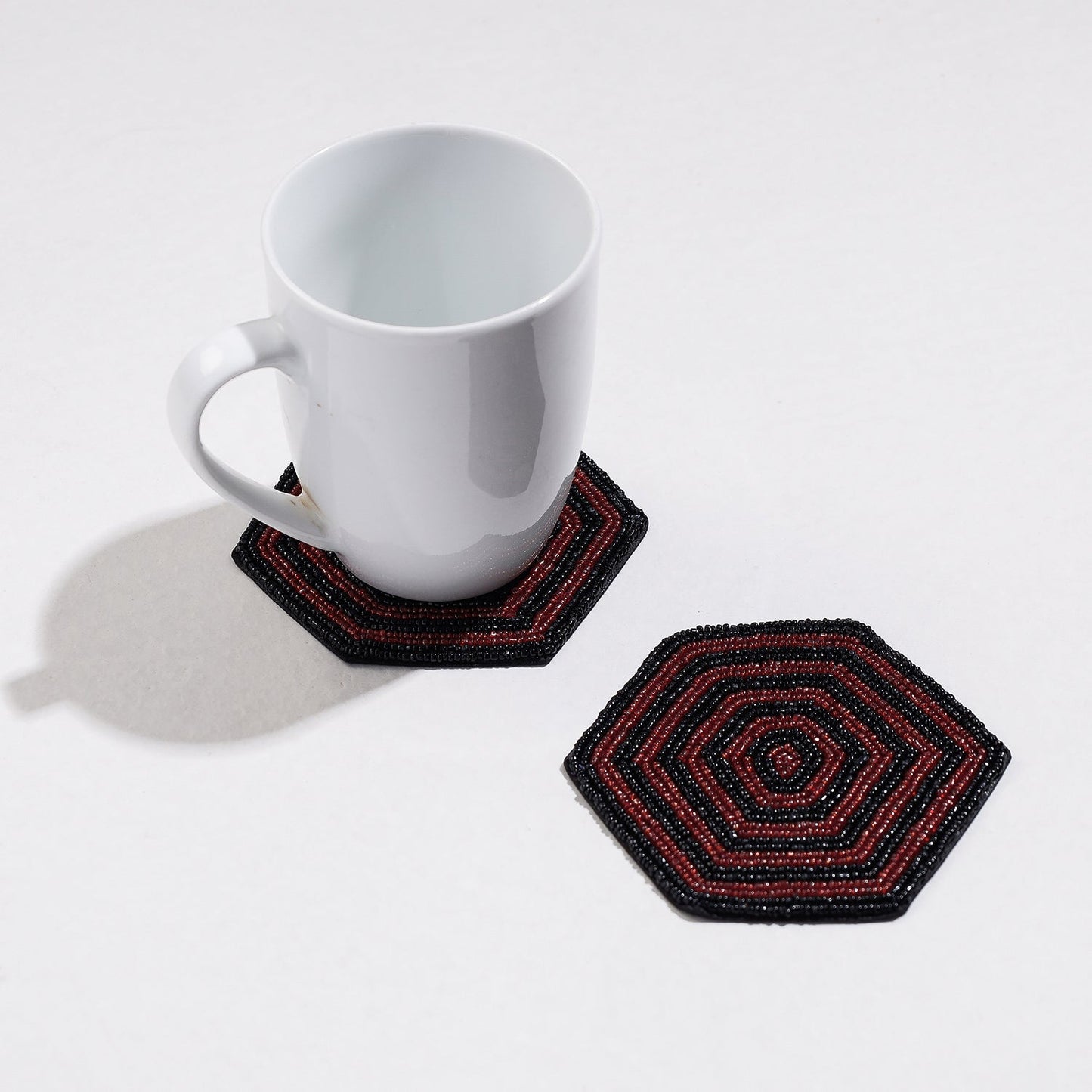 Handmade Hapur Bead Work Coasters