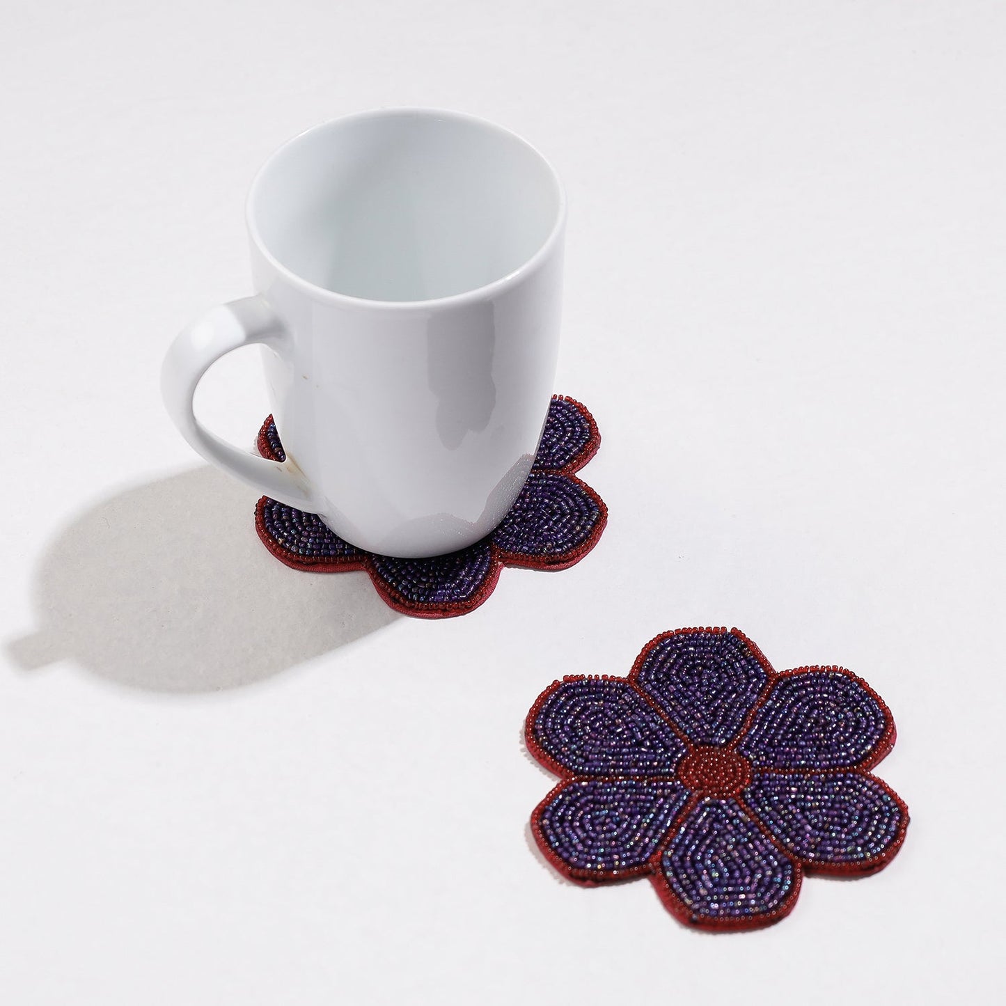Handmade Hapur Bead Work Coasters
