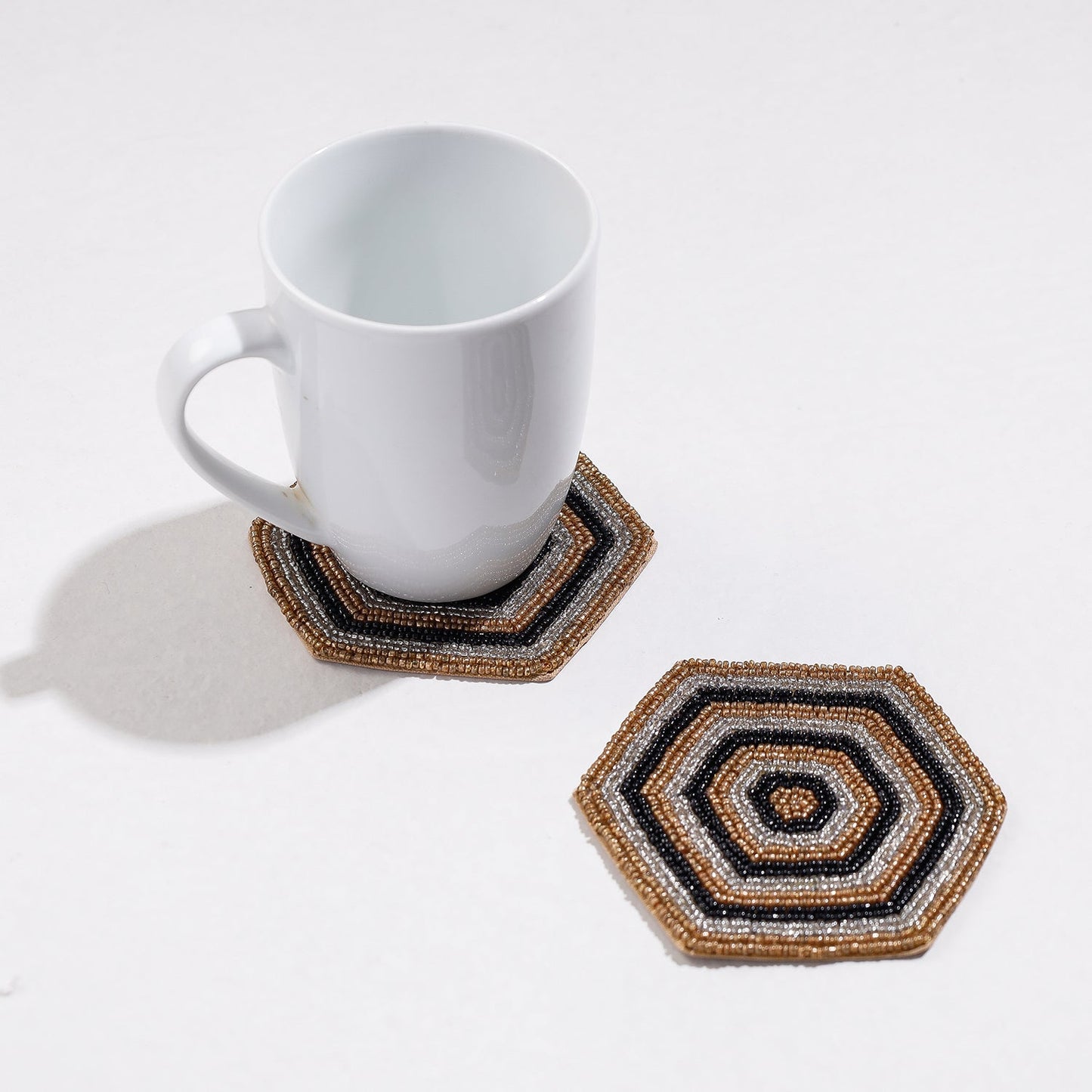 Handmade Hapur Bead Work Coasters