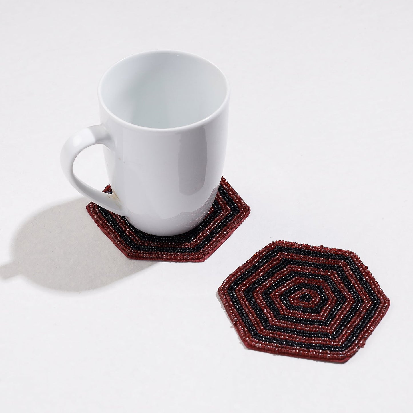 Handmade Hapur Bead Work Coasters