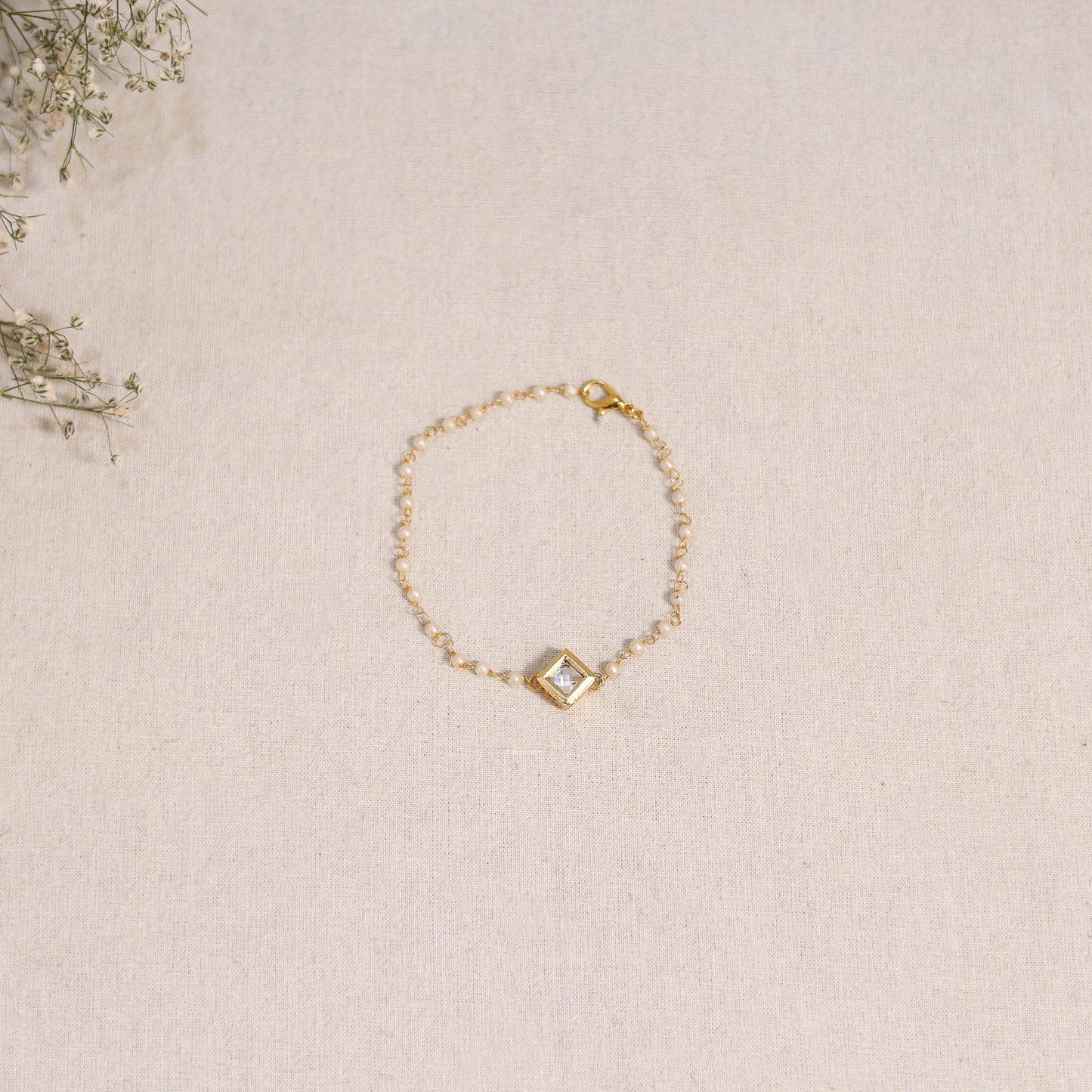 Handmade kundan work bracelet 36 - handcrafted