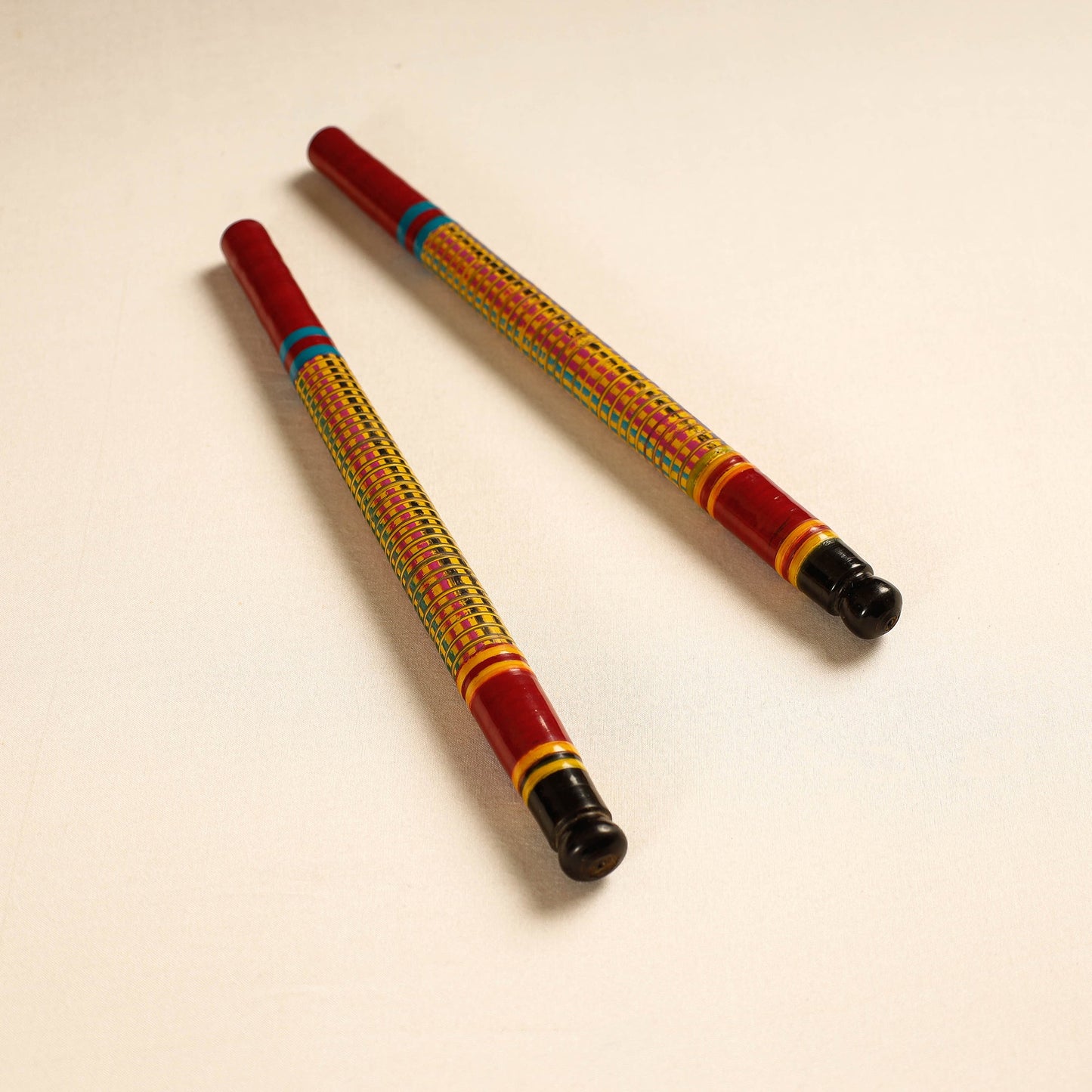 Handmade Lacquered Wooden Garba Dandiya Sticks