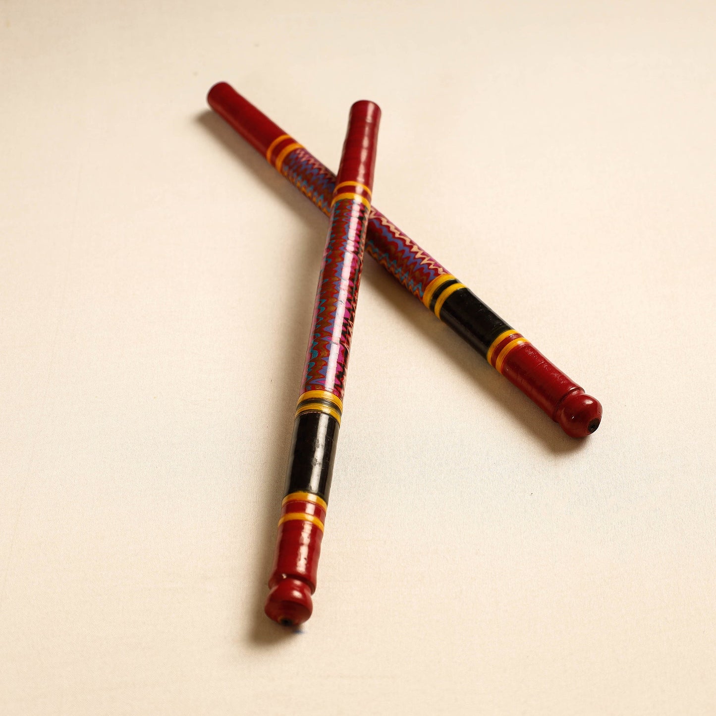 Handmade Lacquered Wooden Garba Dandiya Sticks