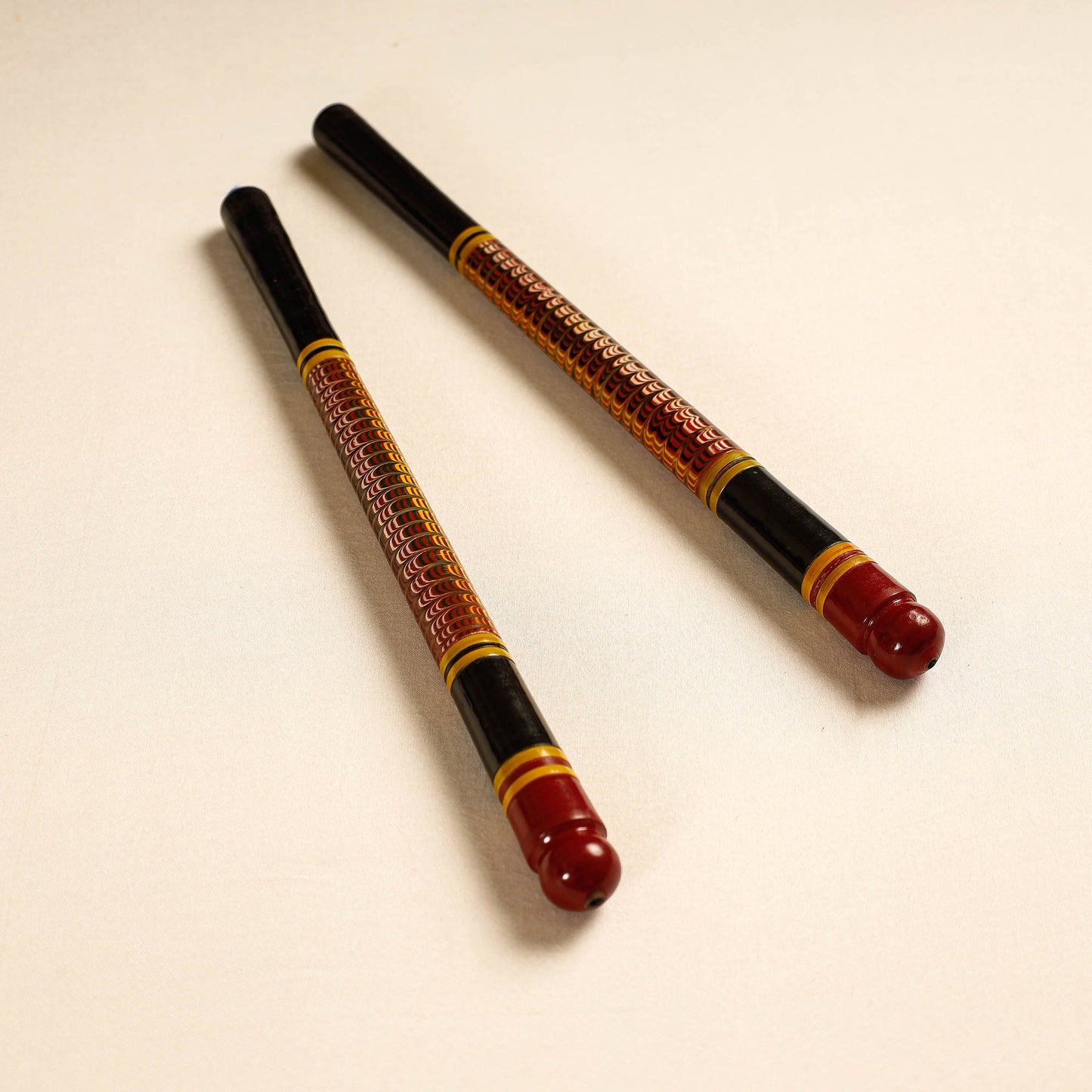 Handmade Lacquered Wooden Garba Dandiya Sticks
