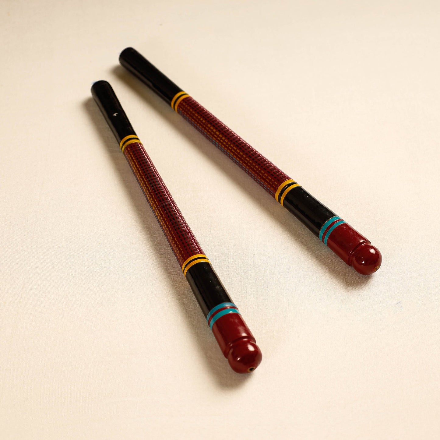 Handmade Lacquered Wooden Garba Dandiya Sticks