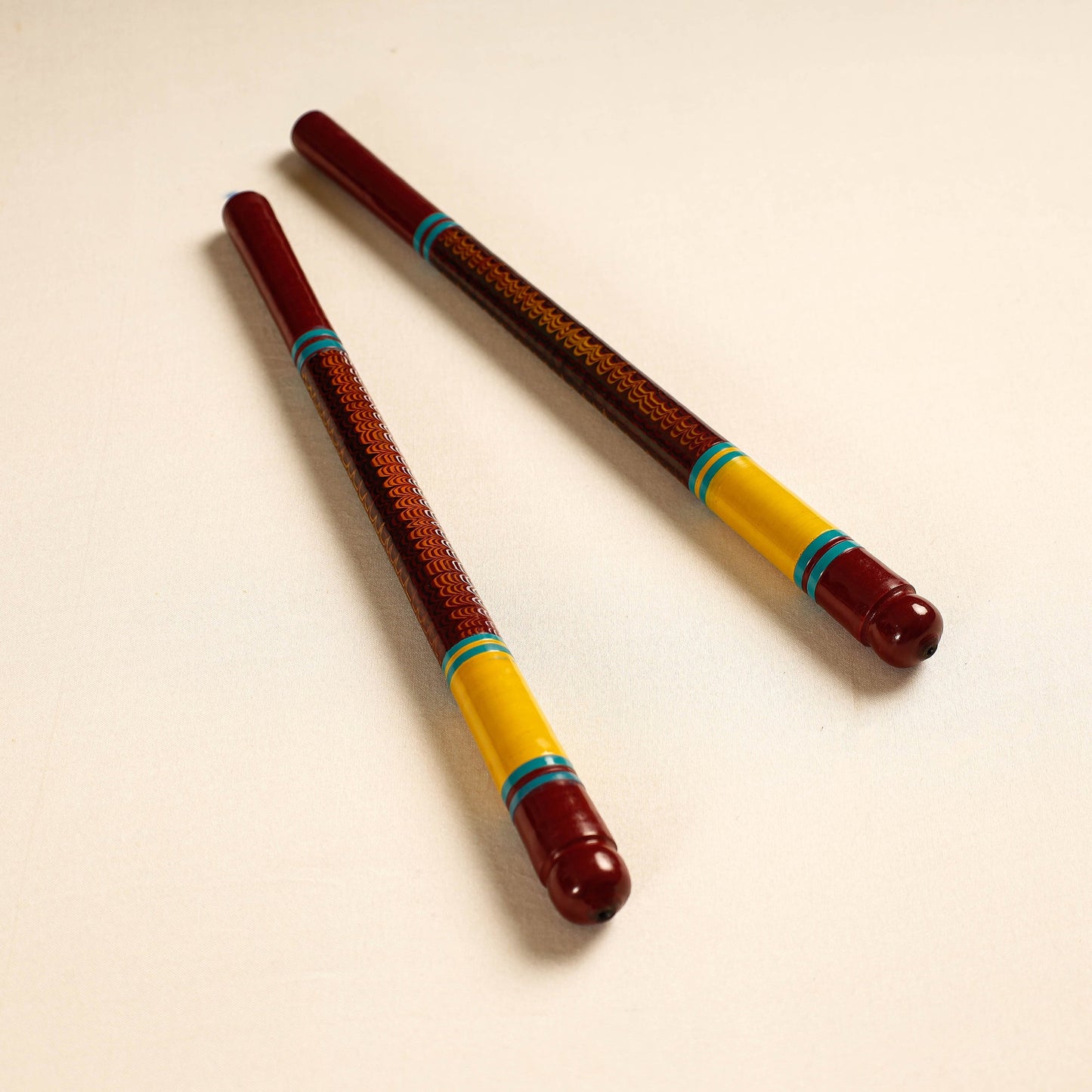 Handmade Lacquered Wooden Garba Dandiya Sticks