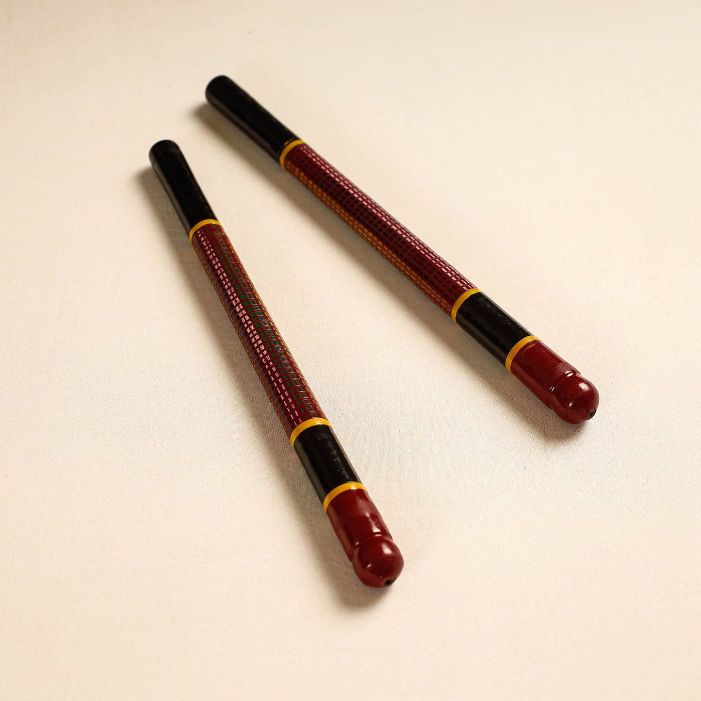 Handmade Lacquered Wooden Garba Dandiya Sticks