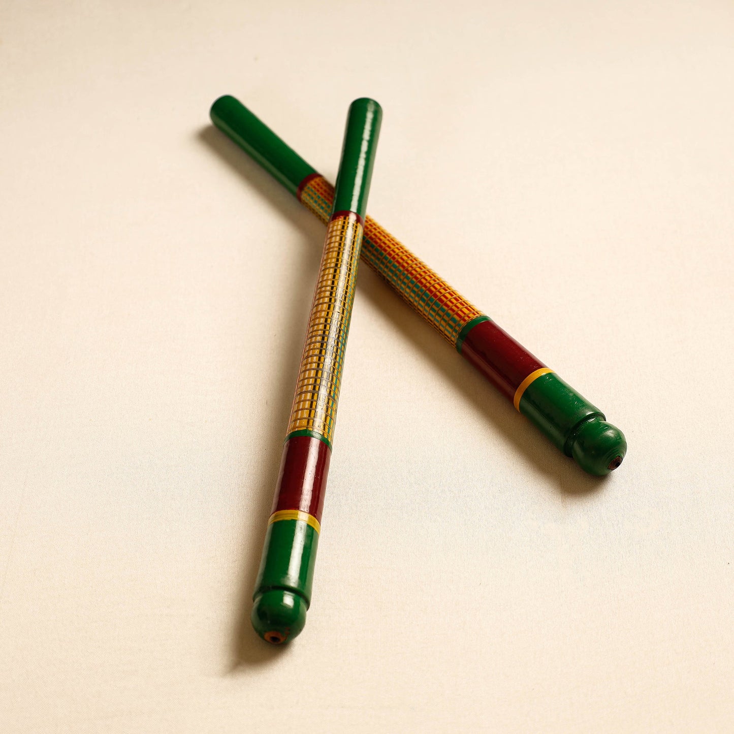 Handmade Lacquered Wooden Garba Dandiya Sticks