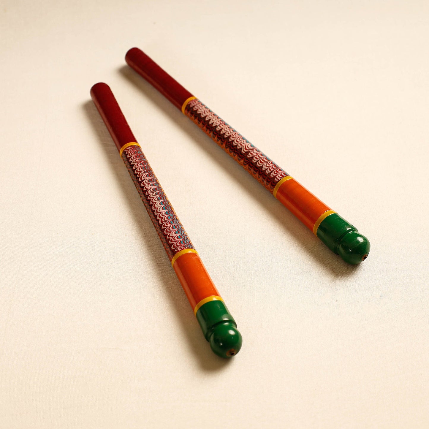 Handmade Lacquered Wooden Garba Dandiya Sticks