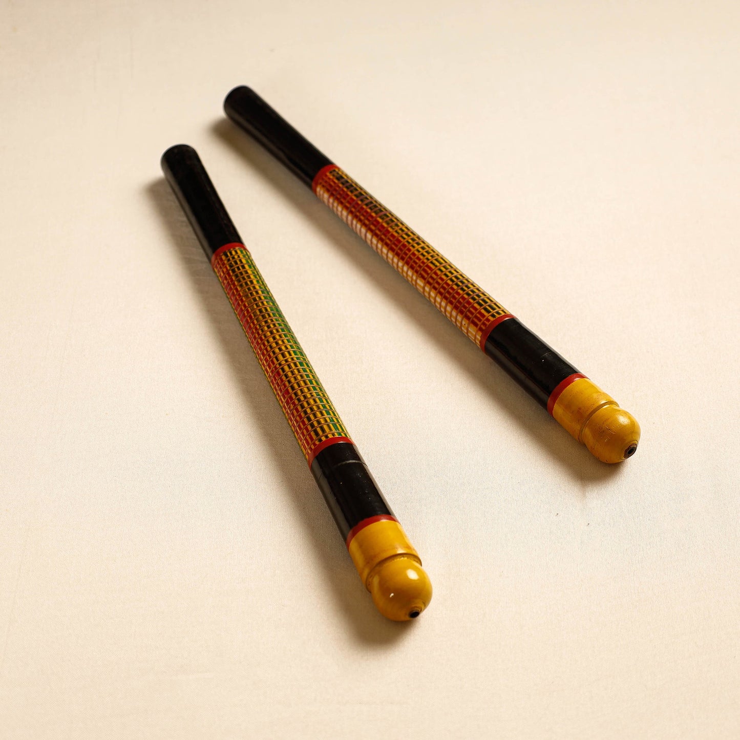 Handmade Lacquered Wooden Garba Dandiya Sticks