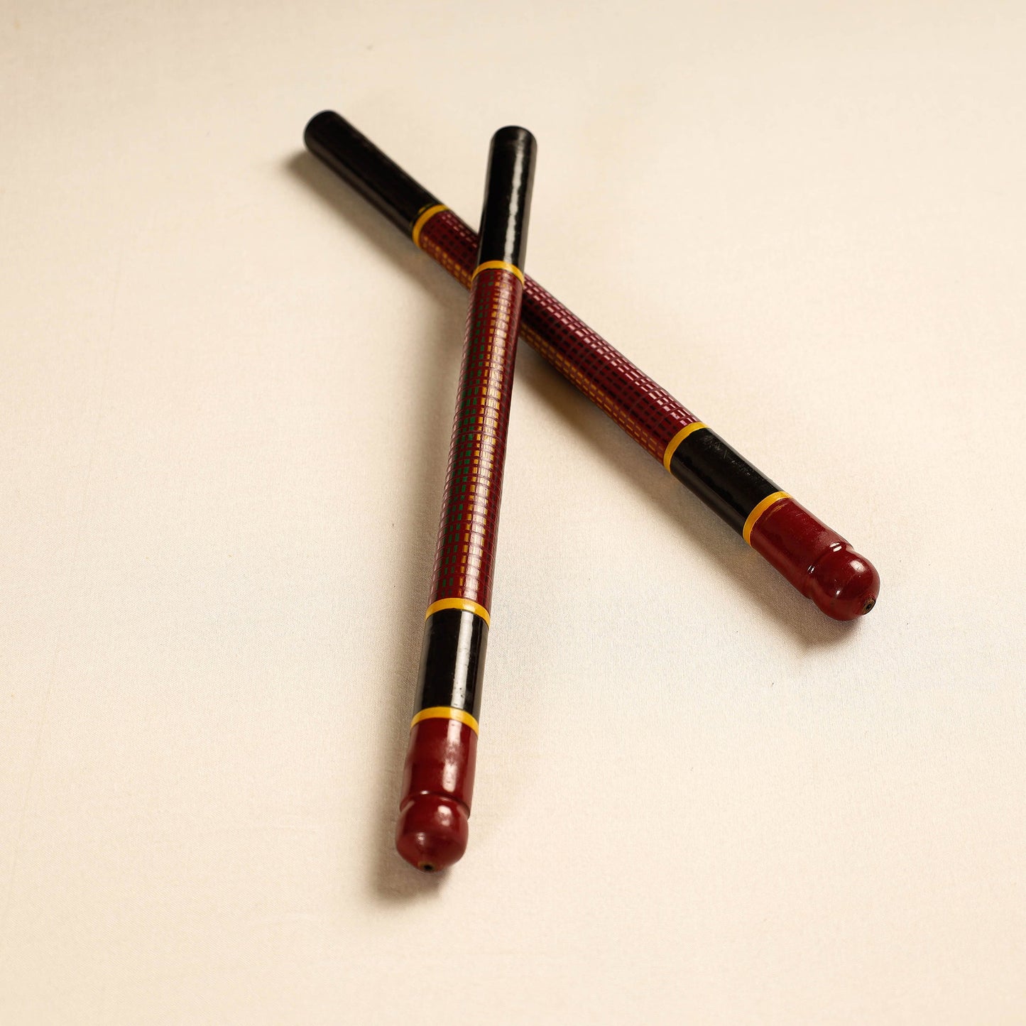 Handmade Lacquered Wooden Garba Dandiya Sticks