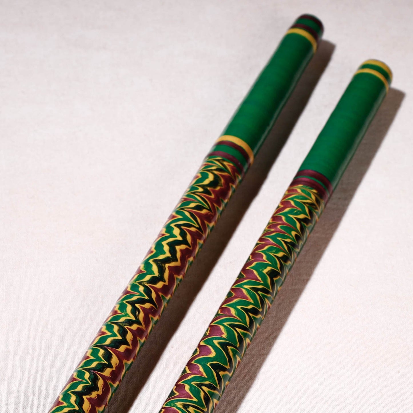 Handmade Lacquered Wooden Garba Dandiya Sticks
