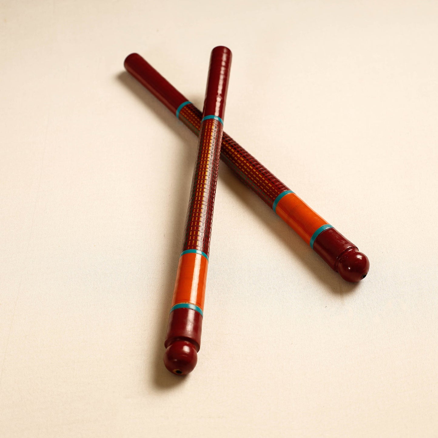 Handmade Lacquered Wooden Garba Dandiya Sticks