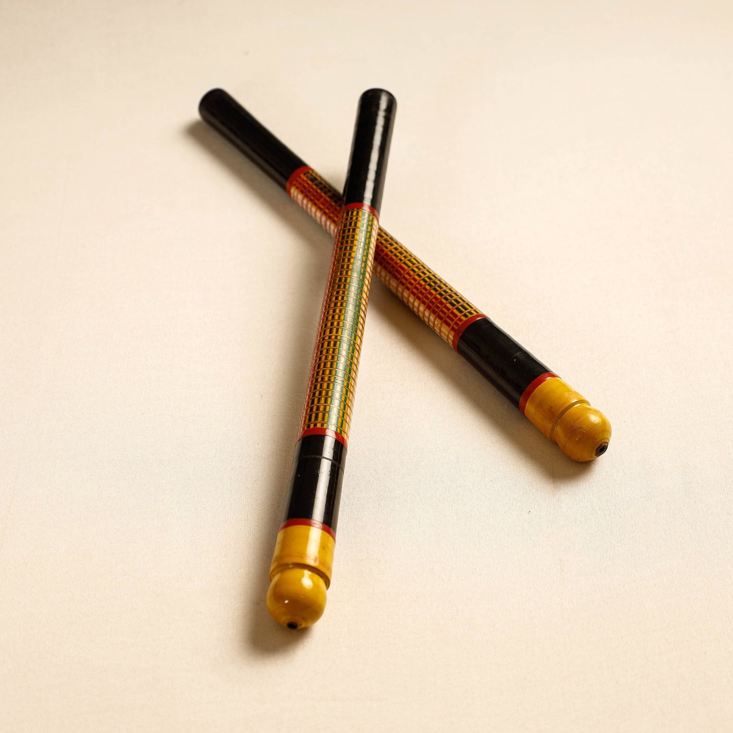 Handmade Lacquered Wooden Garba Dandiya Sticks