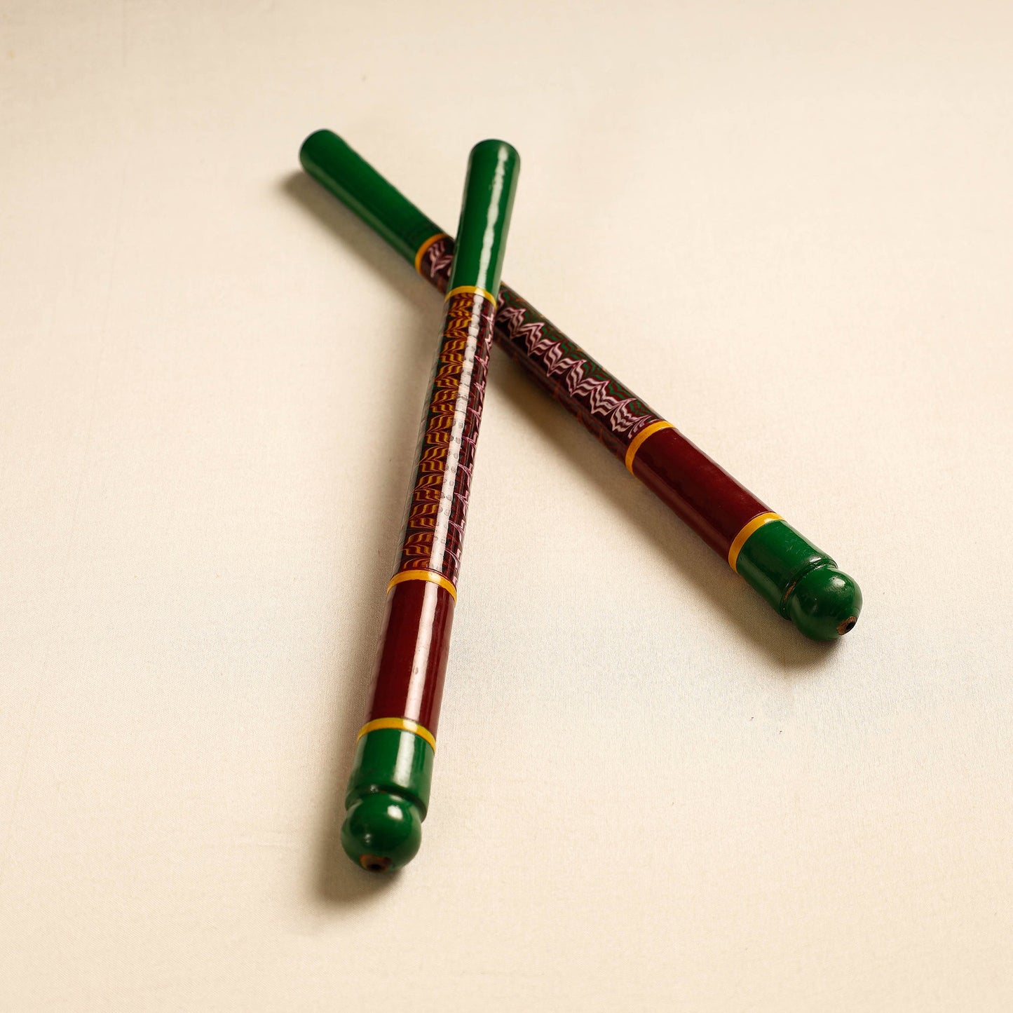 Handmade Lacquered Wooden Garba Dandiya Sticks