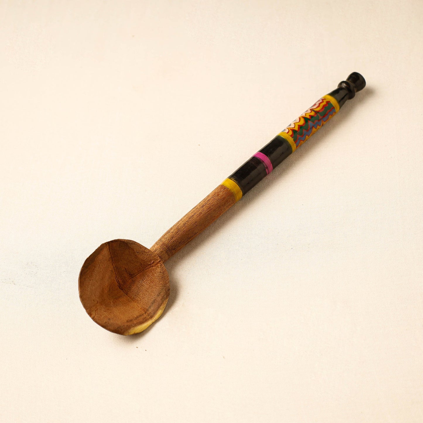 Buy Handmade Lacquered Wooden Ladle Spoon
