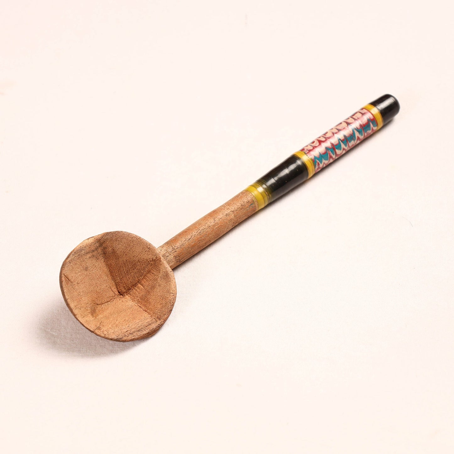 Buy Handmade Lacquered Wooden Ladle Spoon - Small