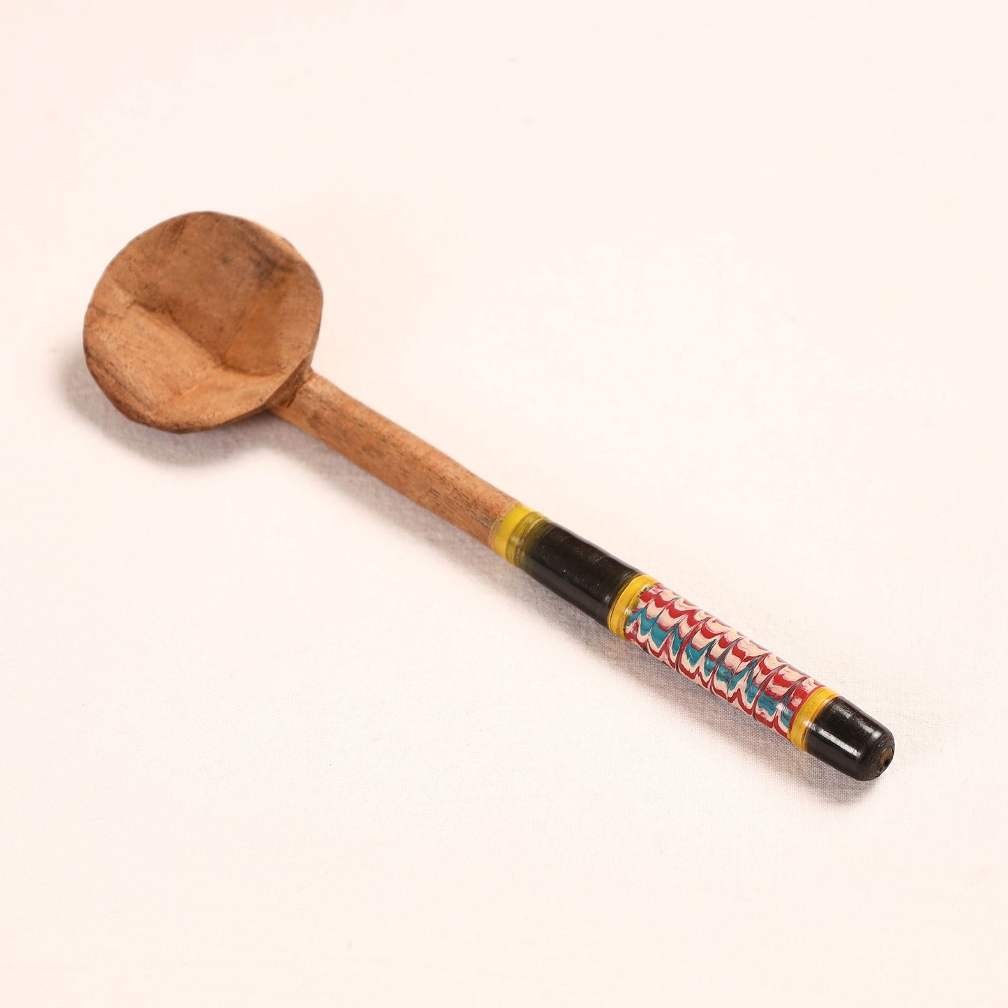 Buy Handmade Lacquered Wooden Ladle Spoon - Small