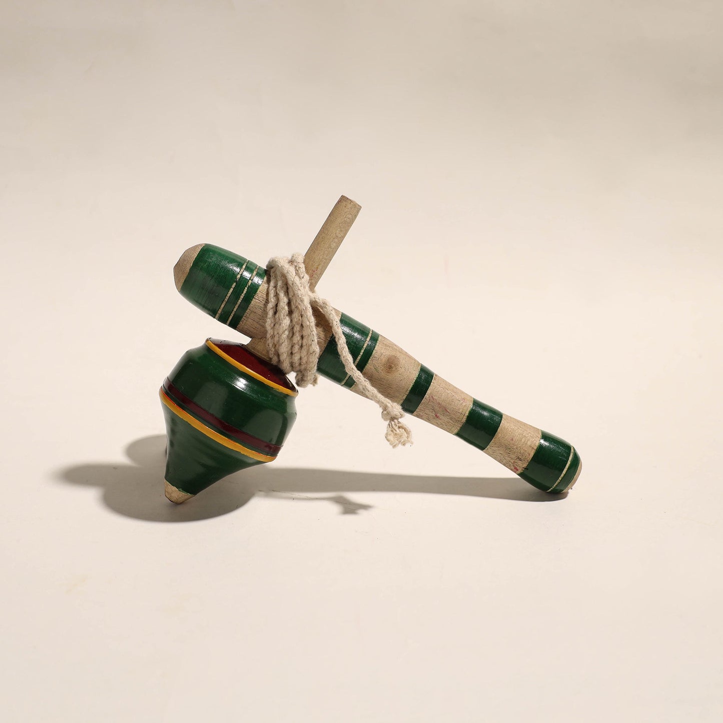 Handmade Lacquered Wooden Spinning Top - Lattu