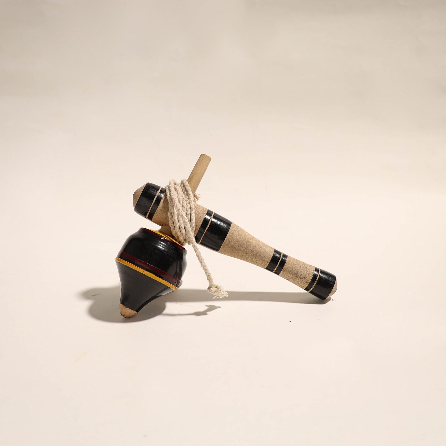 Handmade Lacquered Wooden Spinning Top - Lattu