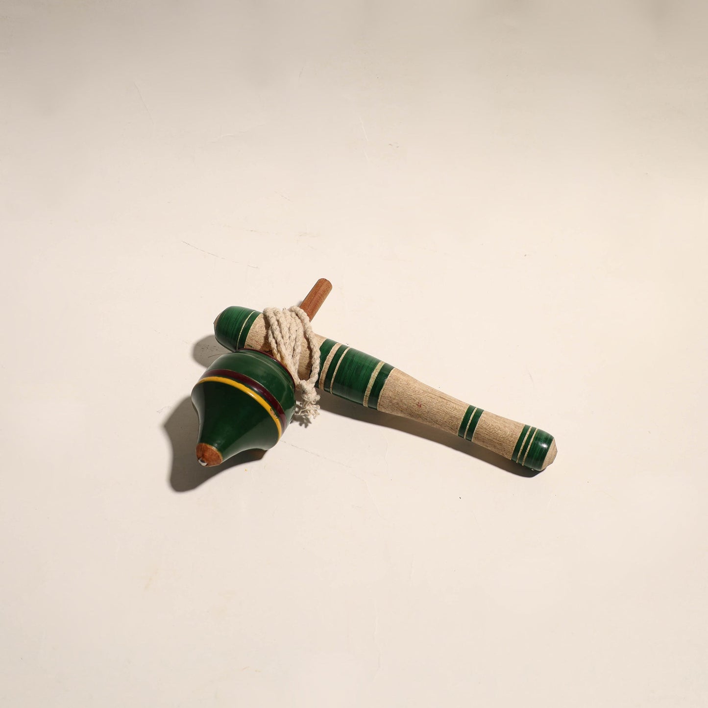 Handmade Lacquered Wooden Spinning Top - Lattu
