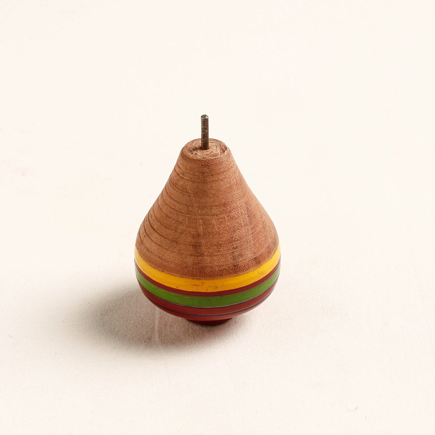 Handmade Lacquered Wooden Spinning Top - Lattu