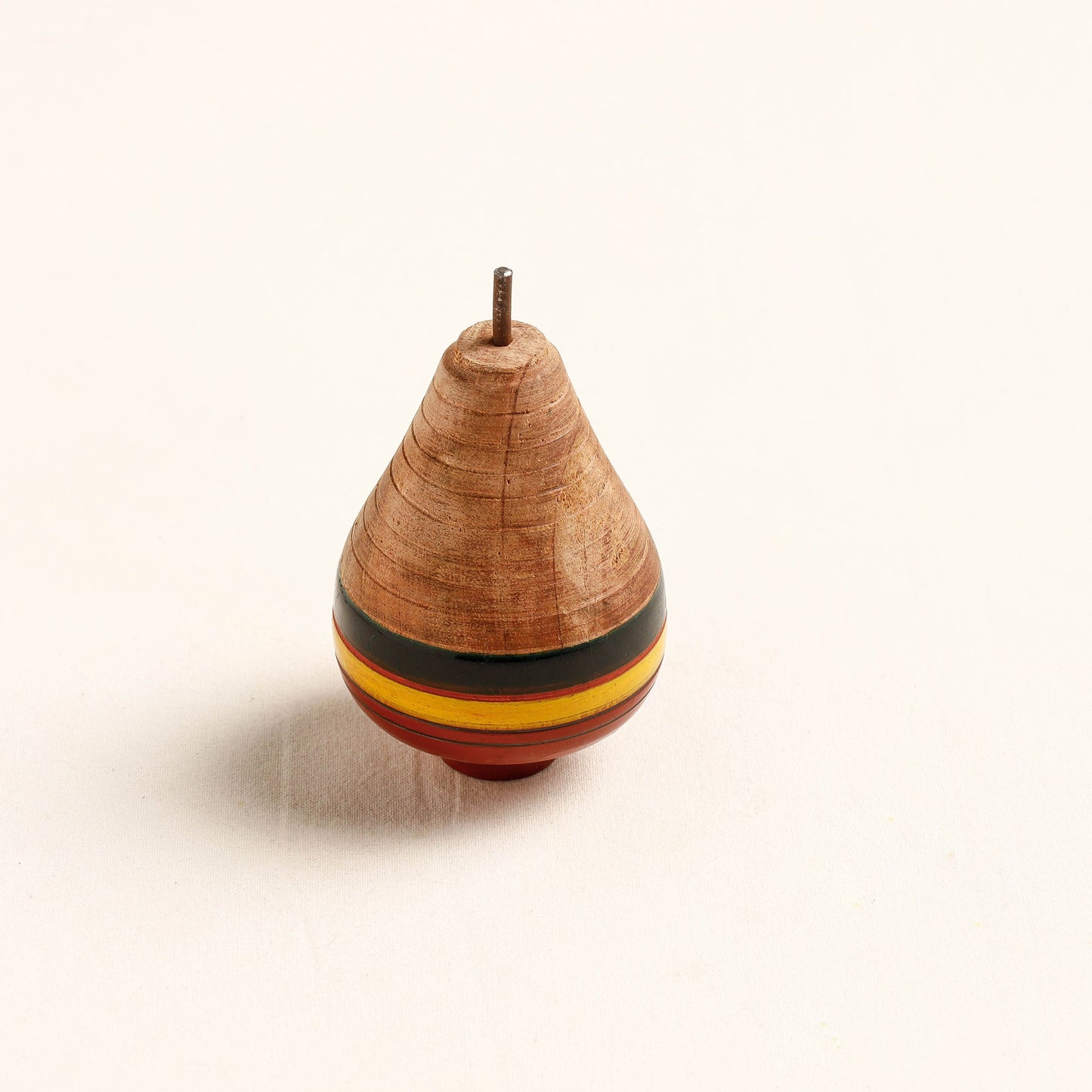 Handmade Lacquered Wooden Spinning Top - Lattu