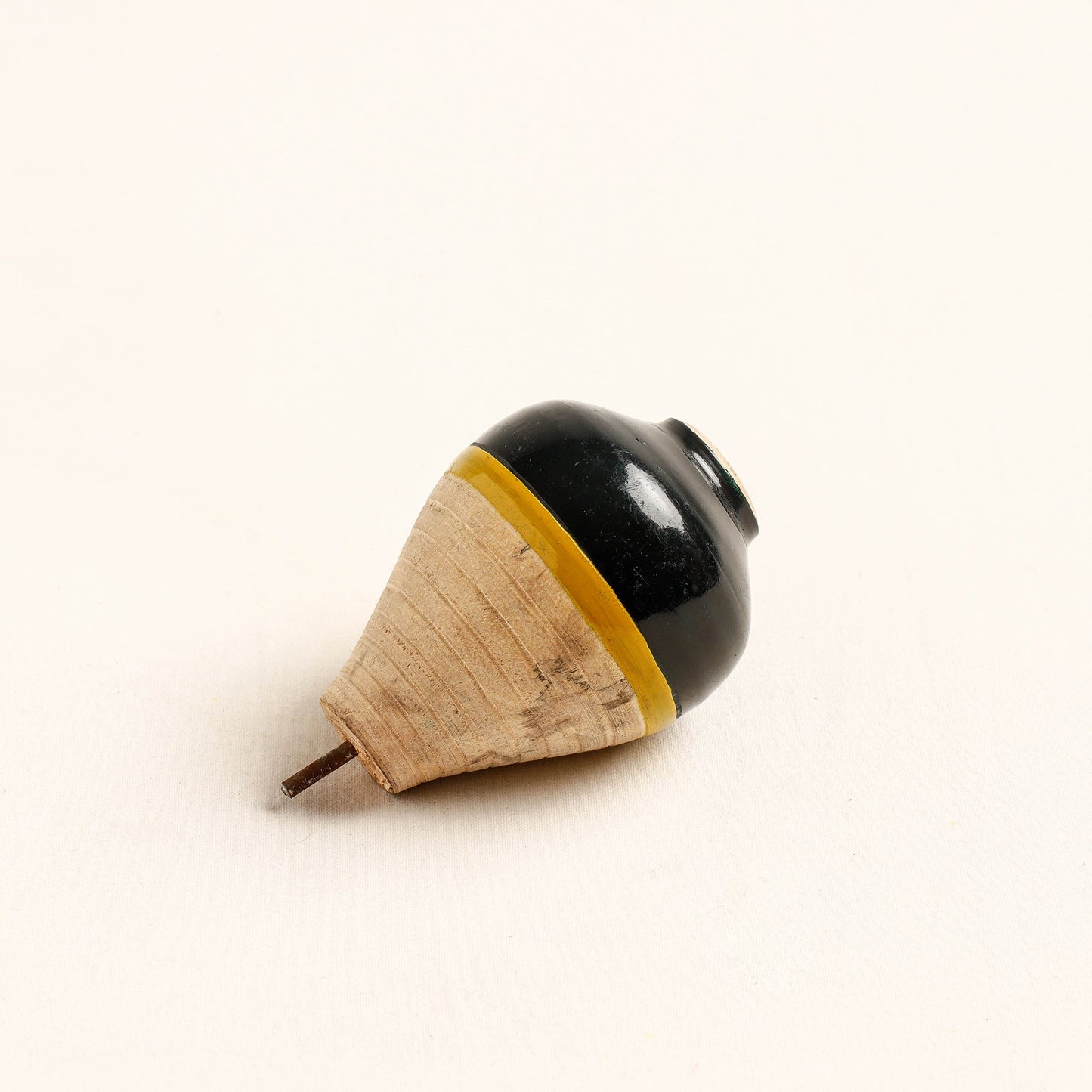 Handmade Lacquered Wooden Spinning Top - Lattu