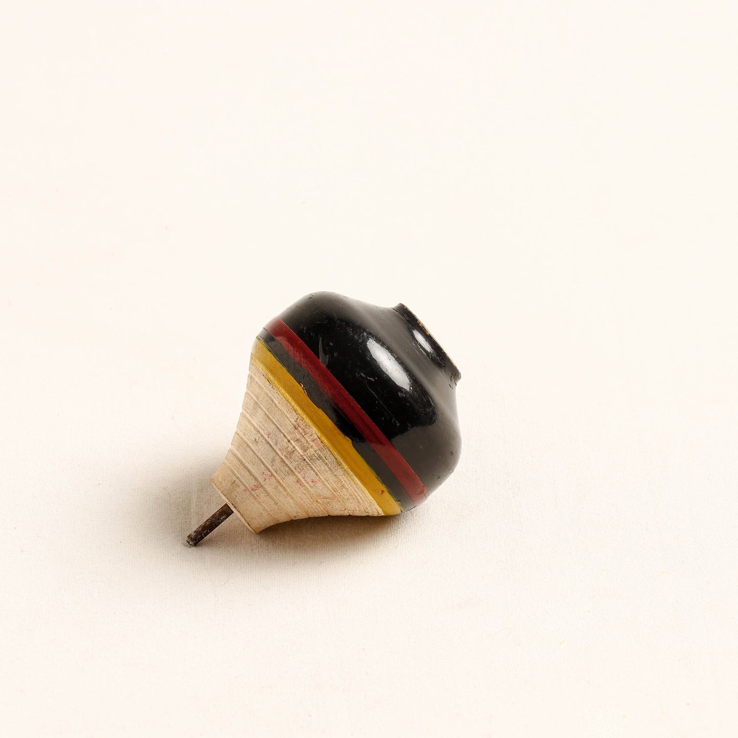Handmade Lacquered Wooden Spinning Top - Lattu