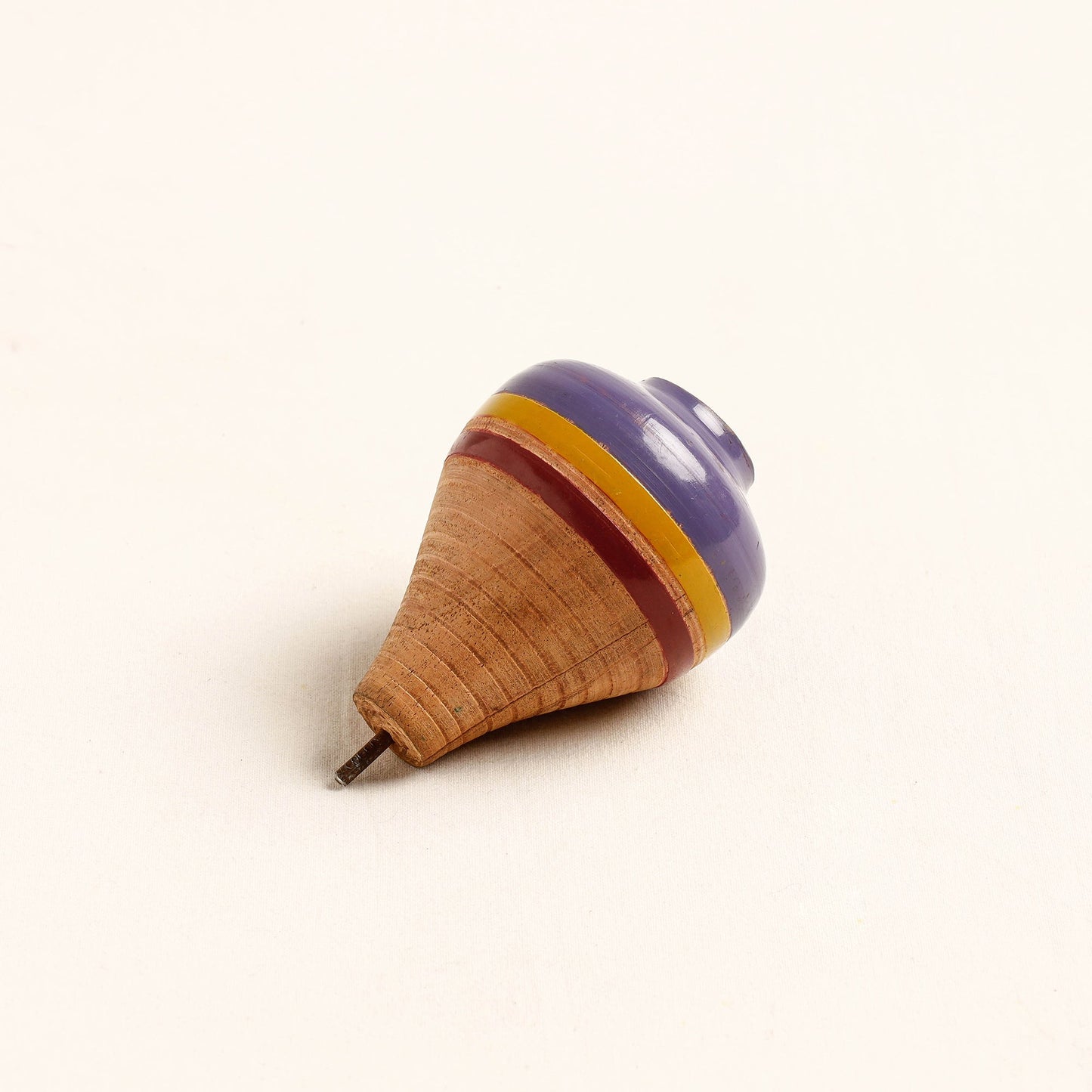 Handmade Lacquered Wooden Spinning Top - Lattu