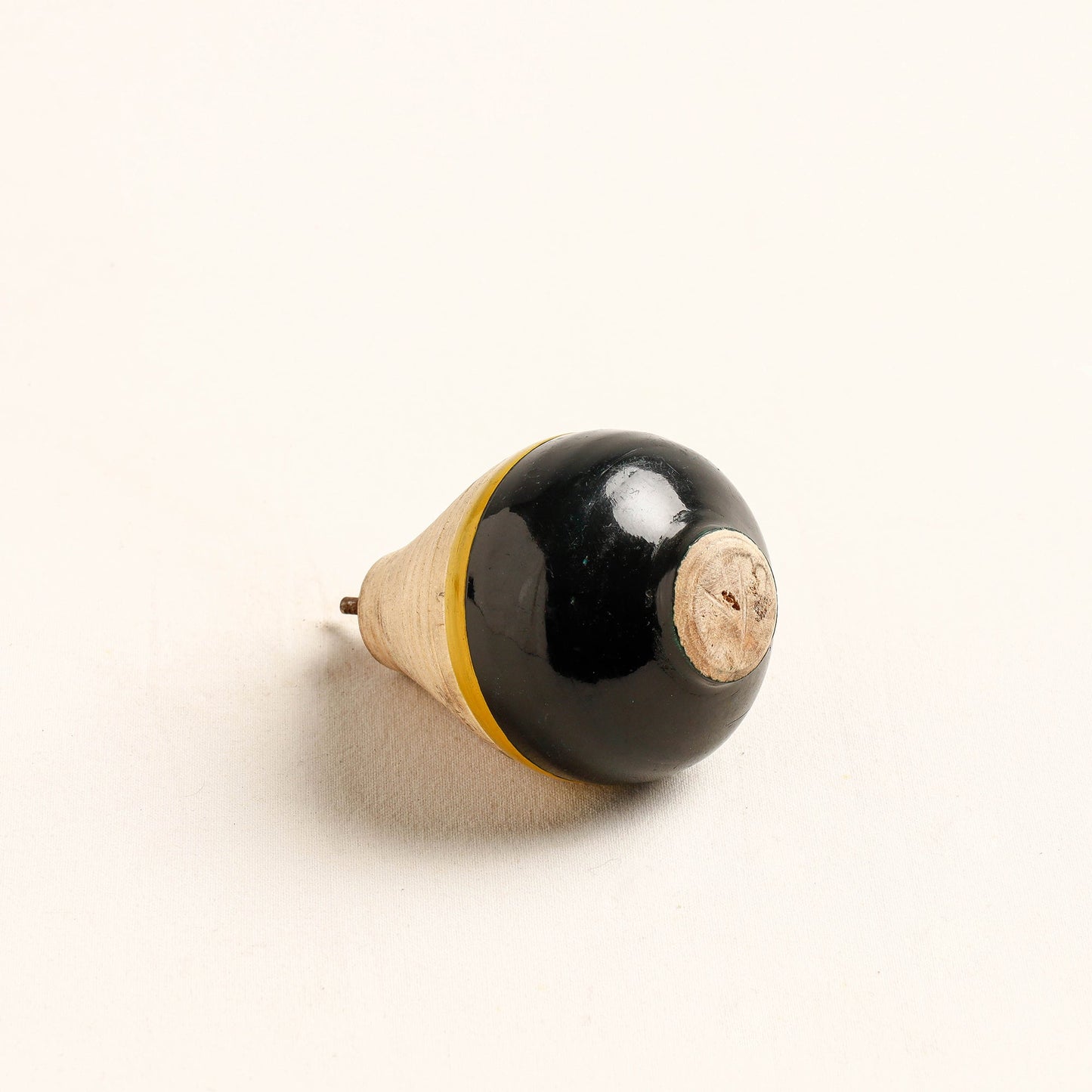 Handmade Lacquered Wooden Spinning Top - Lattu
