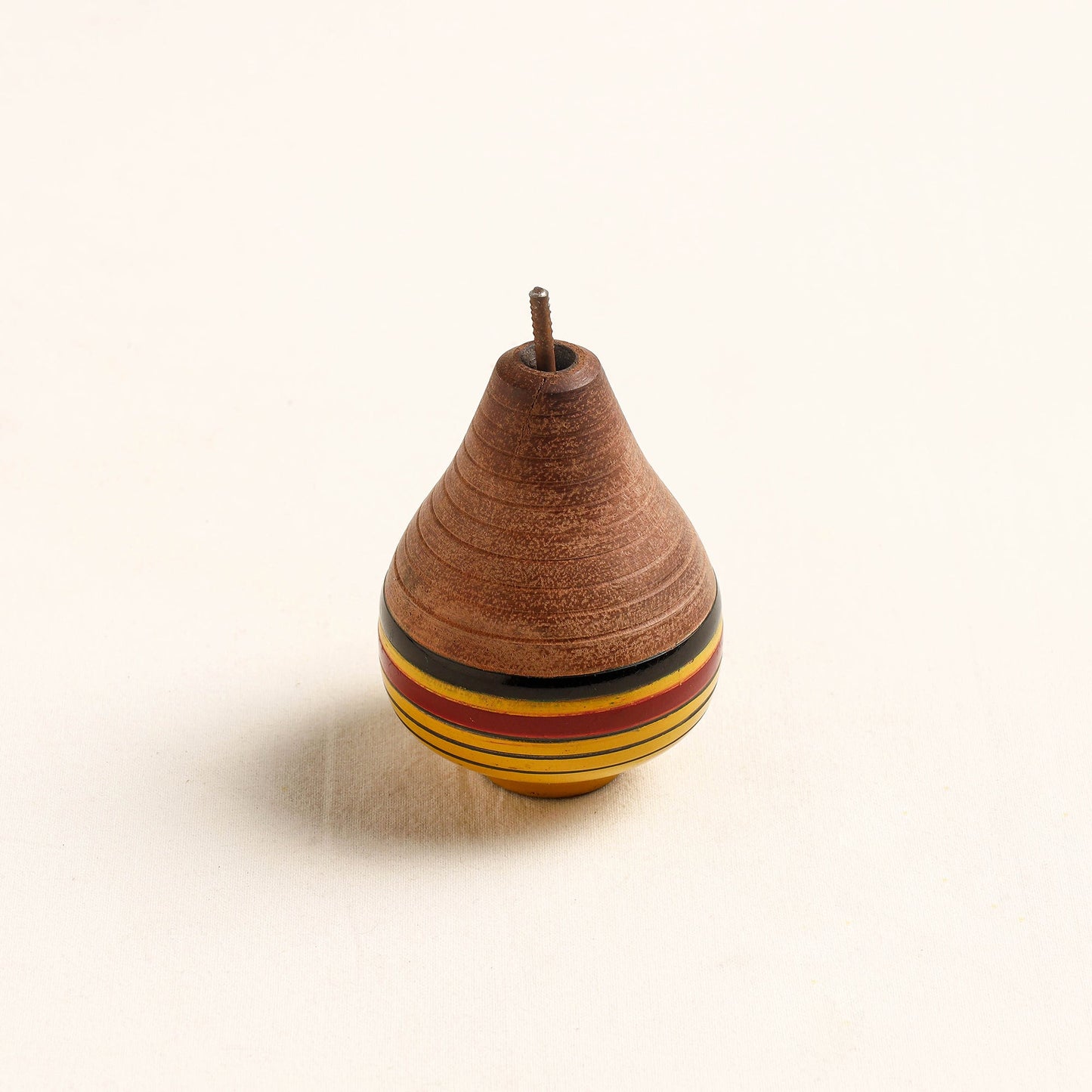 Handmade Lacquered Wooden Spinning Top - Lattu