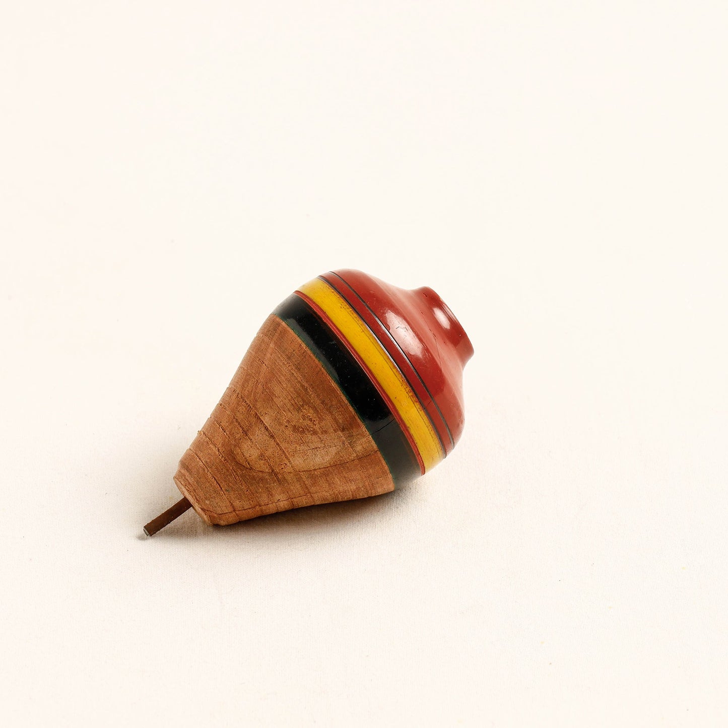 Handmade Lacquered Wooden Spinning Top - Lattu