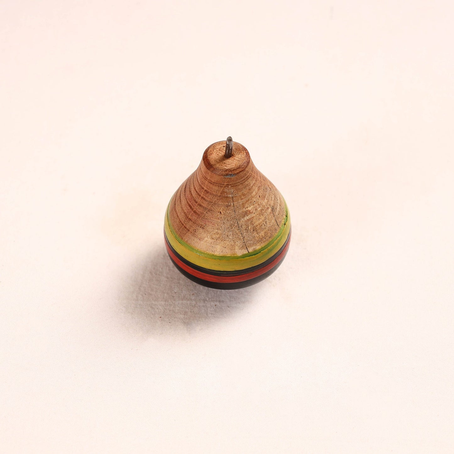 Handmade Lacquered Wooden Spinning Top - Lattu