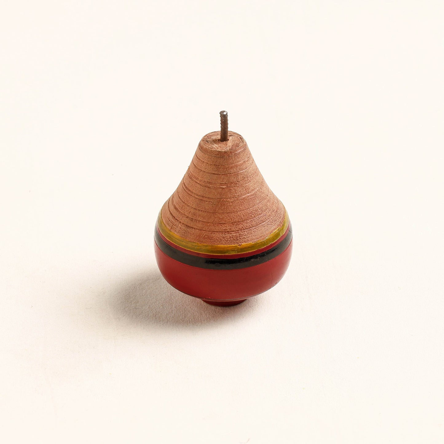 Handmade Lacquered Wooden Spinning Top - Lattu