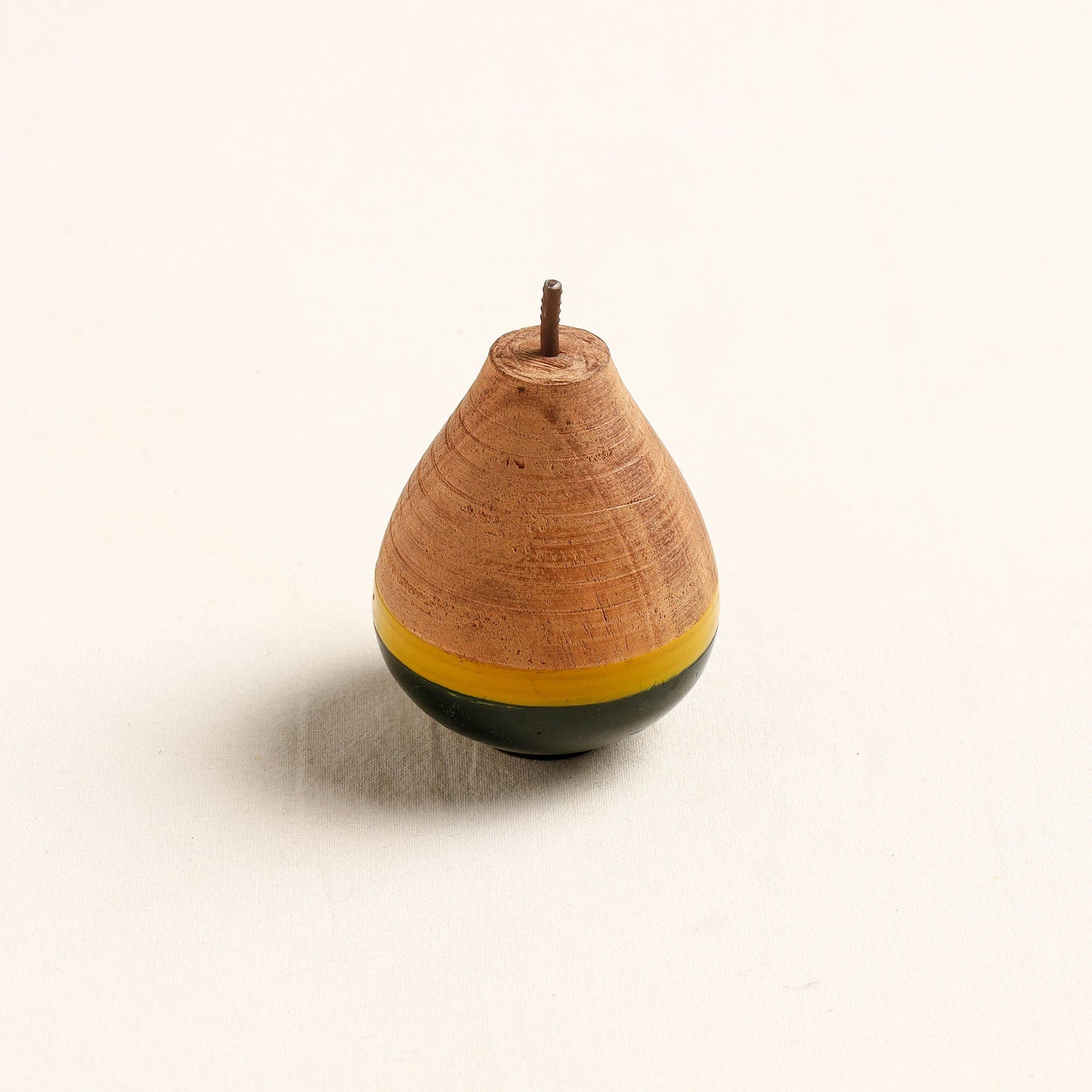 Handmade Lacquered Wooden Spinning Top - Lattu