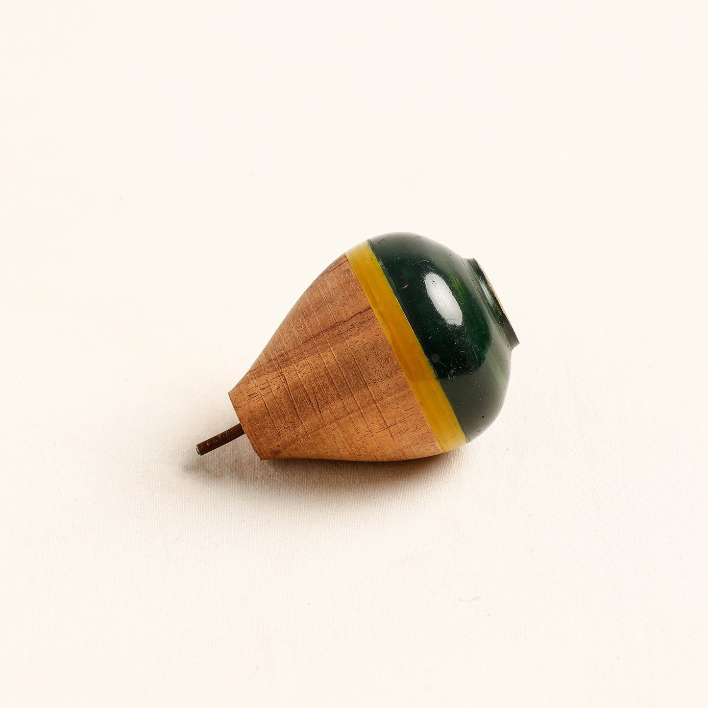 Handmade Lacquered Wooden Spinning Top - Lattu