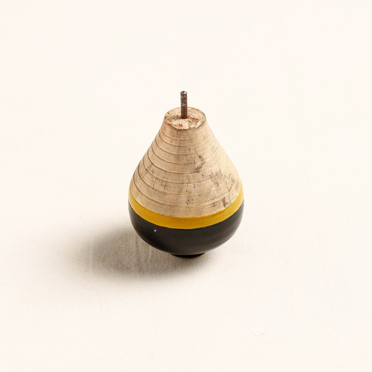 Handmade Lacquered Wooden Spinning Top - Lattu