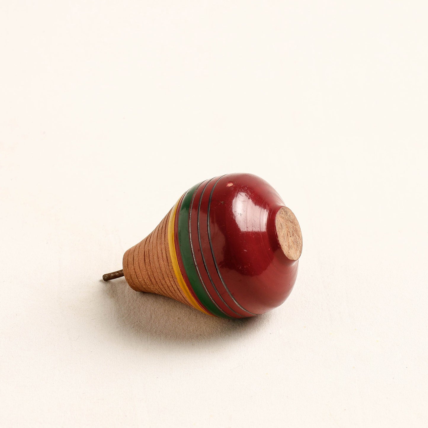 Handmade Lacquered Wooden Spinning Top - Lattu
