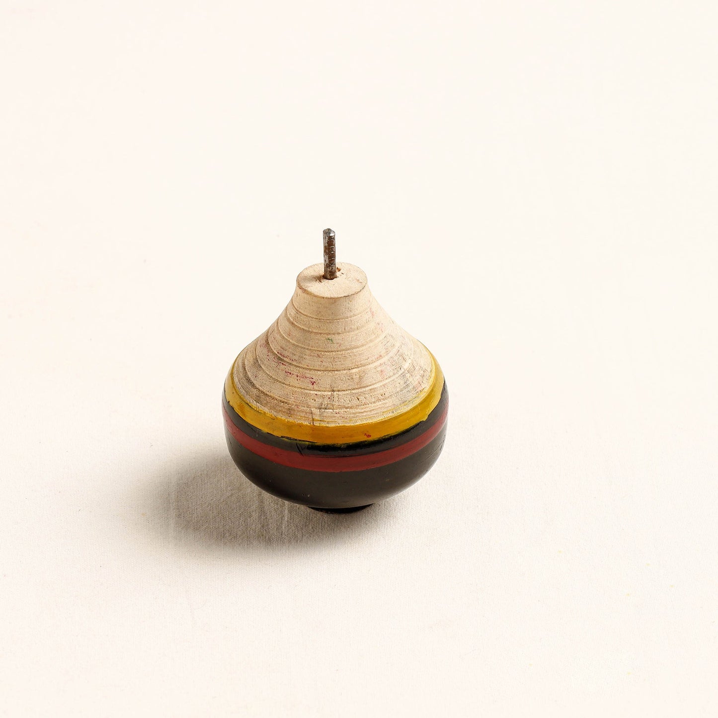 Handmade Lacquered Wooden Spinning Top - Lattu