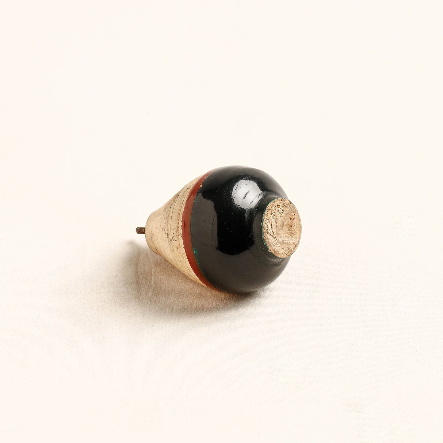 Handmade Lacquered Wooden Spinning Top - Lattu