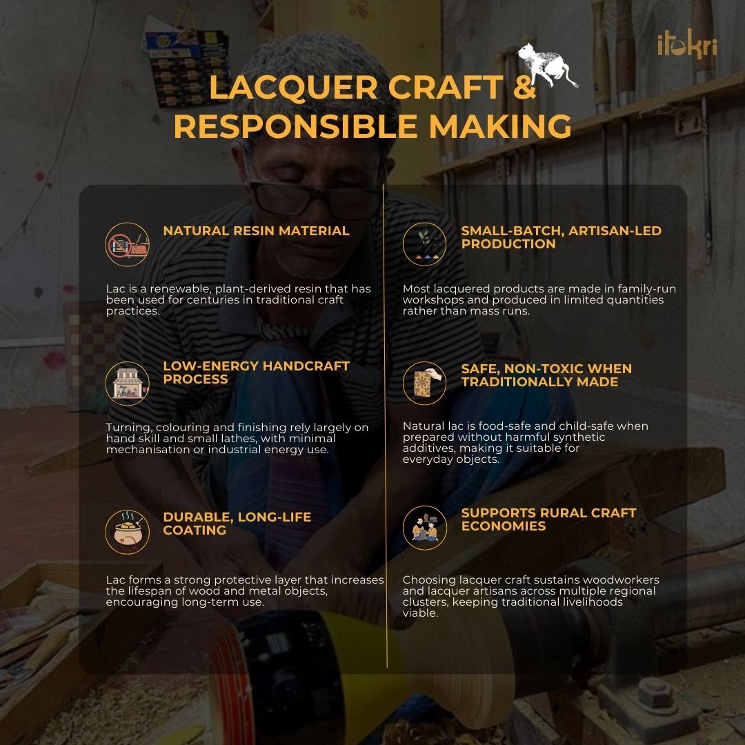 Handmade lacquered wooden wall hanger - big - handcrafted